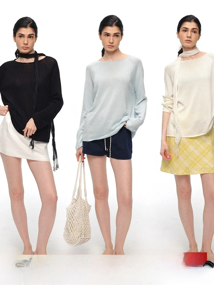 Who Peach Long Sleeve round Neck T-Shirt Women's Loose Basic Style Lazy Fashion Linen Top Sun Protection Shirt Commute Style
Who Peach Long Sleeve round Neck T-Shirt Women's Loose Basic Style Lazy Fashion Linen Top Sun Protection Shirt Commute Style