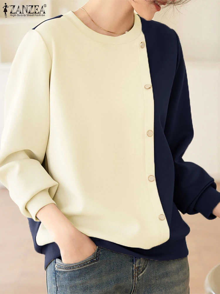 ZANZEA Color Block O Neck Hoodies Loose Casual Long Sleeve Patchwork Korean Fashion Pullover Tops Autumn 2024 Women Sweatshirts
ZANZEA Color Block O Neck Hoodies Loose Casual Long Sleeve Patchwork Korean Fashion Pullover Tops Autumn 2024 Women Sweatshirts