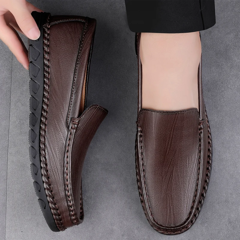 Spring Genuine Leather Loafers Men Design Moccasin High Quality Slip on Soft Flat Casual Men Shoes Business Handmade Boat Shoes
Spring Genuine Leather Loafers Men Design Moccasin High Quality Slip on Soft Flat Casual Men Shoes Business Handmade Boat Shoes