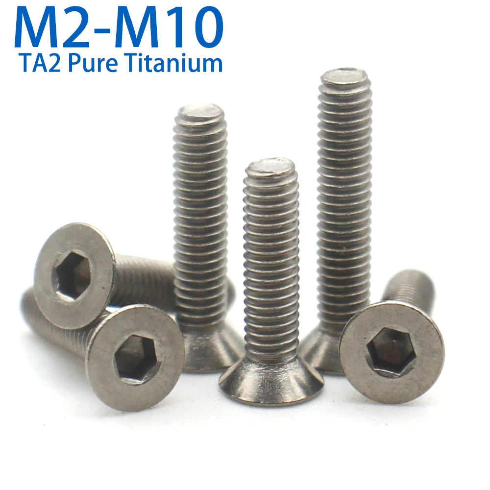 2-10pcs M2 M2.5 M3 M4 M5 M6 M8 M10 DIN7991 TA2 Pure Titanium Hexagon Hex Socket Flat Countersunk Head Allen Screw Bolt L=3-50mm
2-10pcs M2 M2.5 M3 M4 M5 M6 M8 M10 DIN7991 TA2 Pure Titanium Hexagon Hex Socket Flat Countersunk Head Allen Screw Bolt L=3-50mm
