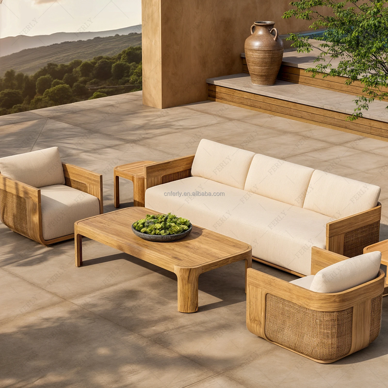 Real Cane Outdoor Hotel Sofa Set Natural Rattan Patio Furniture Sectional Couch with Cushions Weatherproof for Resort
Real Cane Outdoor Hotel Sofa Set Natural Rattan Patio Furniture Sectional Couch with Cushions Weatherproof for Resort