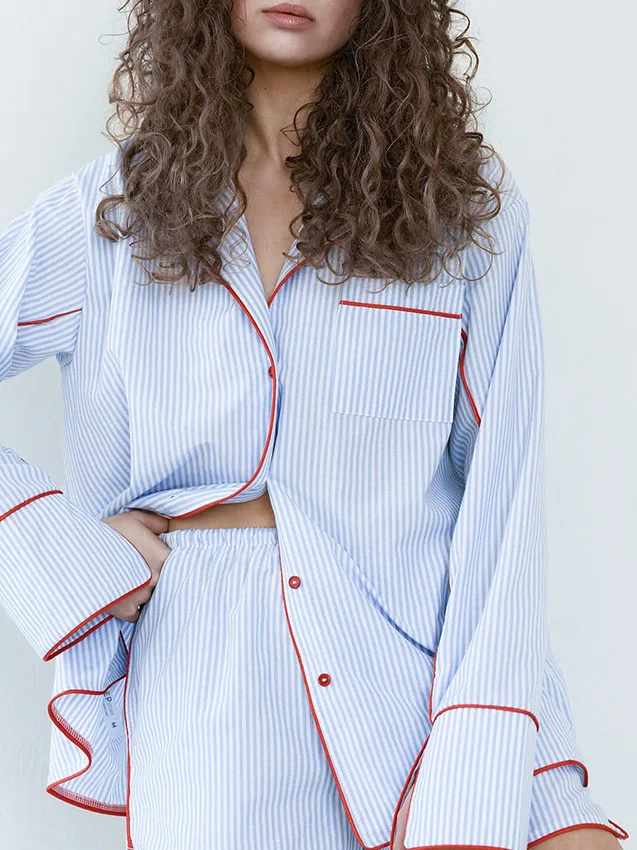 Женские полосатые пижамы Long Sve, тонкая домашняя одежда, комплект из двух предметов, сексуальные топы и орты, дышащие легкие летние фа...
Женские полосатые пижамы Long Sve, тонкая домашняя одежда, комплект из двух предметов, сексуальные топы и орты, дышащие легкие летние фа...