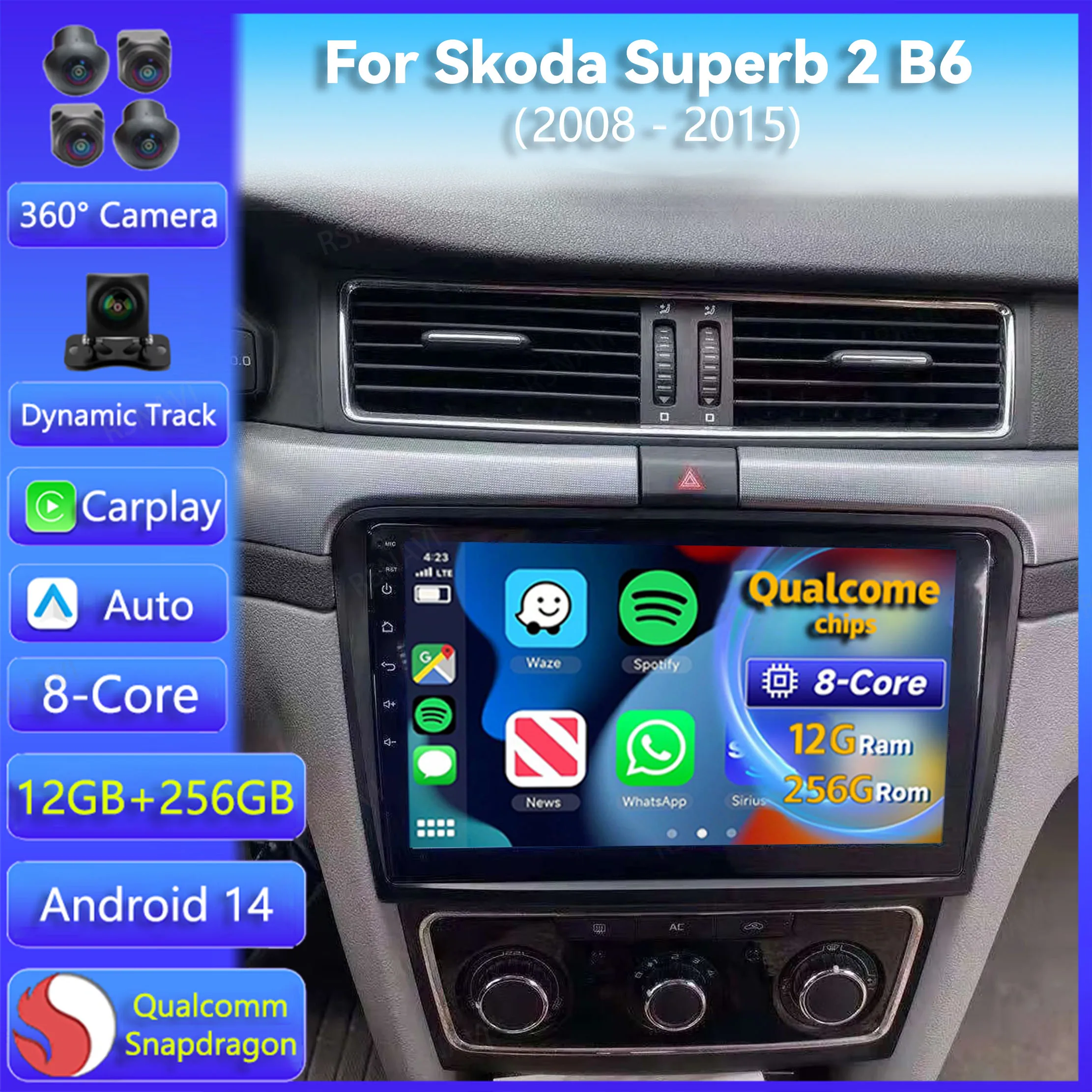 Android 14 Carplay For Skoda Superb 2 B6 2008 2009 2010 2011 2012 2013 2014 2015 Multimedia Car Radio Player WIFI+4G DSP Stereo
Android 14 Carplay For Skoda Superb 2 B6 2008 2009 2010 2011 2012 2013 2014 2015 Multimedia Car Radio Player WIFI+4G DSP Stereo