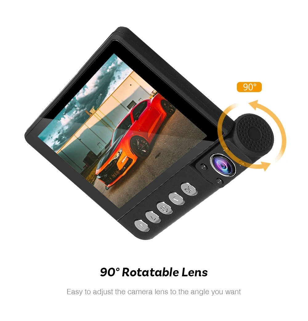 NEW 4-Inch Touch Screen Car DVR 3 Lens Dash Cam Dual Angle Full HD1080p Recording Front Back 3 Channels Car Black Box KARADAR B4
NEW 4-Inch Touch Screen Car DVR 3 Lens Dash Cam Dual Angle Full HD1080p Recording Front Back 3 Channels Car Black Box KARADAR B4