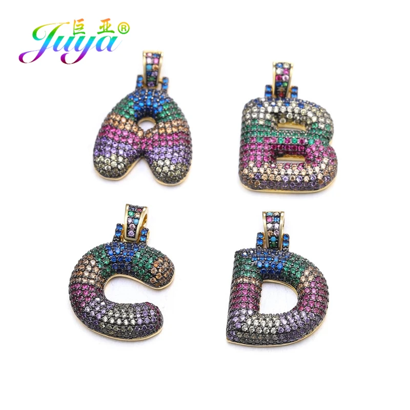 Juya Handmade 18K Real Gold Plated Rainbow Zircon 26 Initials Letters Alphabet Charms For DIY Name Jewelry Making Components
Juya Handmade 18K Real Gold Plated Rainbow Zircon 26 Initials Letters Alphabet Charms For DIY Name Jewelry Making Components