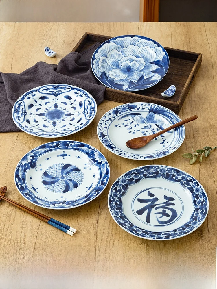 Blue Ling Tang 95 Inch Cerc round Dinner Plate Japanese Sle Deep Di Dining Utensils Home Use Diware Plant Floral Pat...
Blue Ling Tang 95 Inch Cerc round Dinner Plate Japanese Sle Deep Di Dining Utensils Home Use Diware Plant Floral Pat...