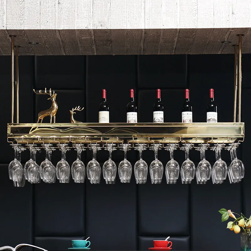 European bar creative wine rack ornament modern simple wine glass rack hanging upside down household stainless steel rack
European bar creative wine rack ornament modern simple wine glass rack hanging upside down household stainless steel rack