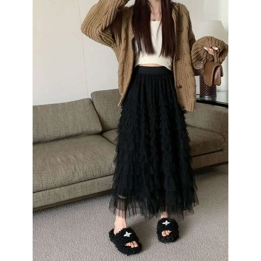 Large Size Women's Spring Summer Long Tulle Skirt Gentle Wind Fluffy Fairy Skirt Sweet Cake Skirt Korean Sle Commute
Large Size Women's Spring Summer Long Tulle Skirt Gentle Wind Fluffy Fairy Skirt Sweet Cake Skirt Korean Sle Commute