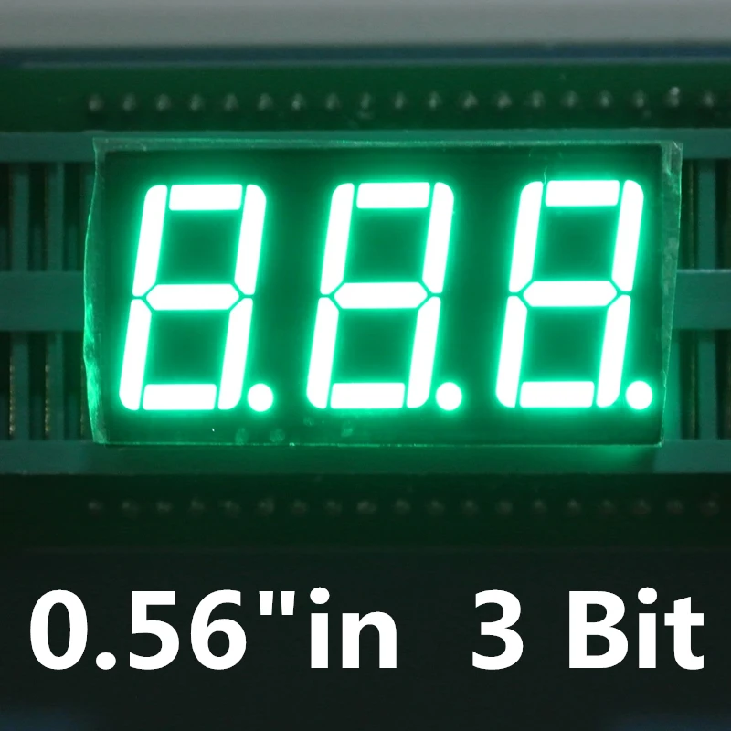 20PCS High Quality 0.56 Inch 7 Seven Segment 3 Digits 0.56" 0.56in Pure Green LED Display Common Anode cathode
20PCS High Quality 0.56 Inch 7 Seven Segment 3 Digits 0.56" 0.56in Pure Green LED Display Common Anode cathode