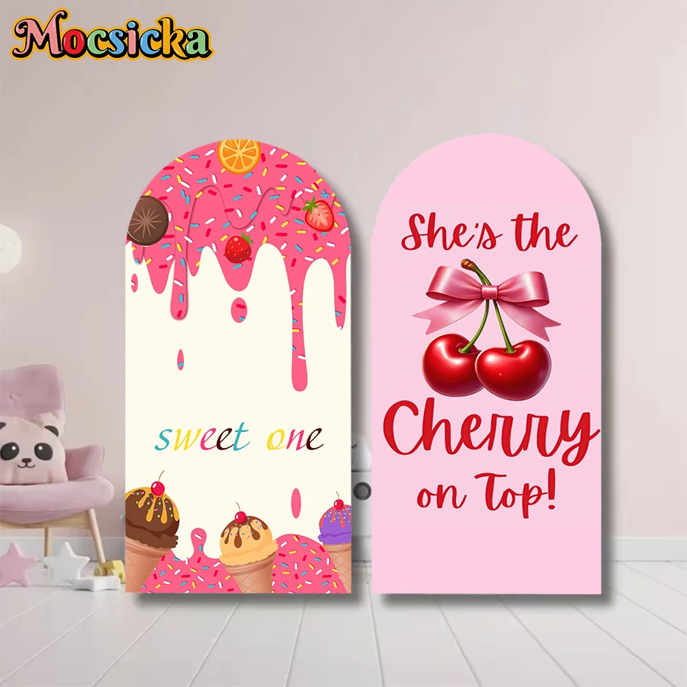 Mocsicka Sweet One Arch Backdrop Double-Sided Baby Shower Arched Cover Background Pink Bow Cherry Cream Party Decor Studio Props
Mocsicka Sweet One Arch Backdrop Double-Sided Baby Shower Arched Cover Background Pink Bow Cherry Cream Party Decor Studio Props