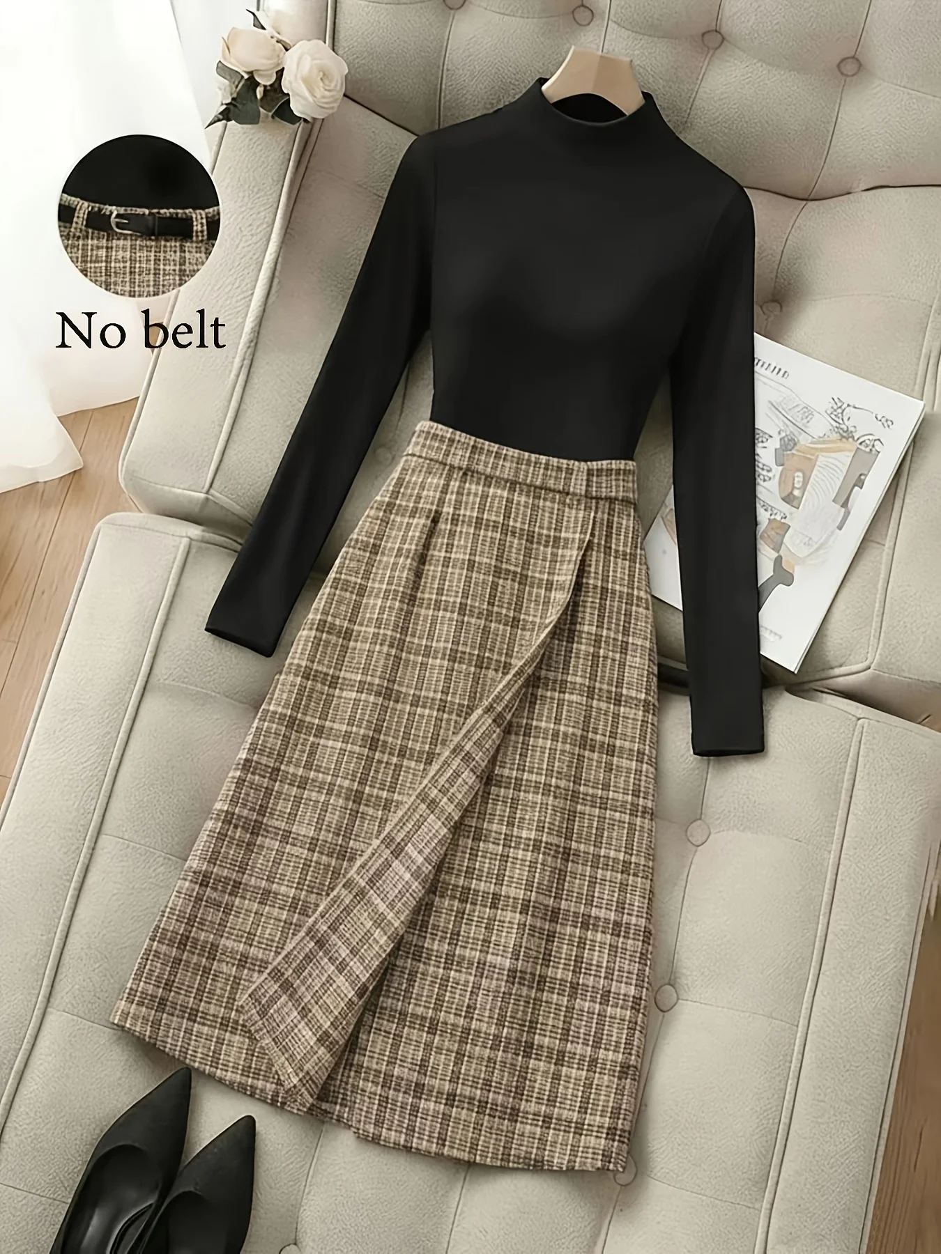 Изящный, минималистичный, элегантный и характерный черный вязаный женский топ с длинными рукавами в сочетании с клетчатой юбкой, идеально.
Изящный, минималистичный, элегантный и характерный черный вязаный женский топ с длинными рукавами в сочетании с клетчатой юбкой, идеально.
