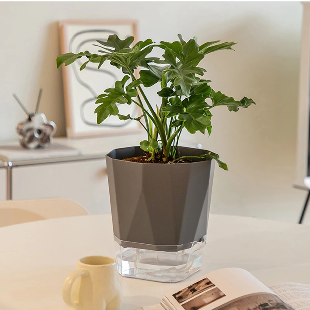 Transparent Double Layer Plastic Flower Pot Self Watering Flowerpot Cotton Rope Watering Plant Pot With Injection Port
Transparent Double Layer Plastic Flower Pot Self Watering Flowerpot Cotton Rope Watering Plant Pot With Injection Port