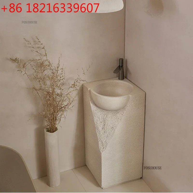 YAOJapanese Wabi-sabi Pedestal Sinks Cream Style Designer Basin Floor-to-ceiling Integrated Art Wash Basin Stone Creative Face S
YAOJapanese Wabi-sabi Pedestal Sinks Cream Style Designer Basin Floor-to-ceiling Integrated Art Wash Basin Stone Creative Face S