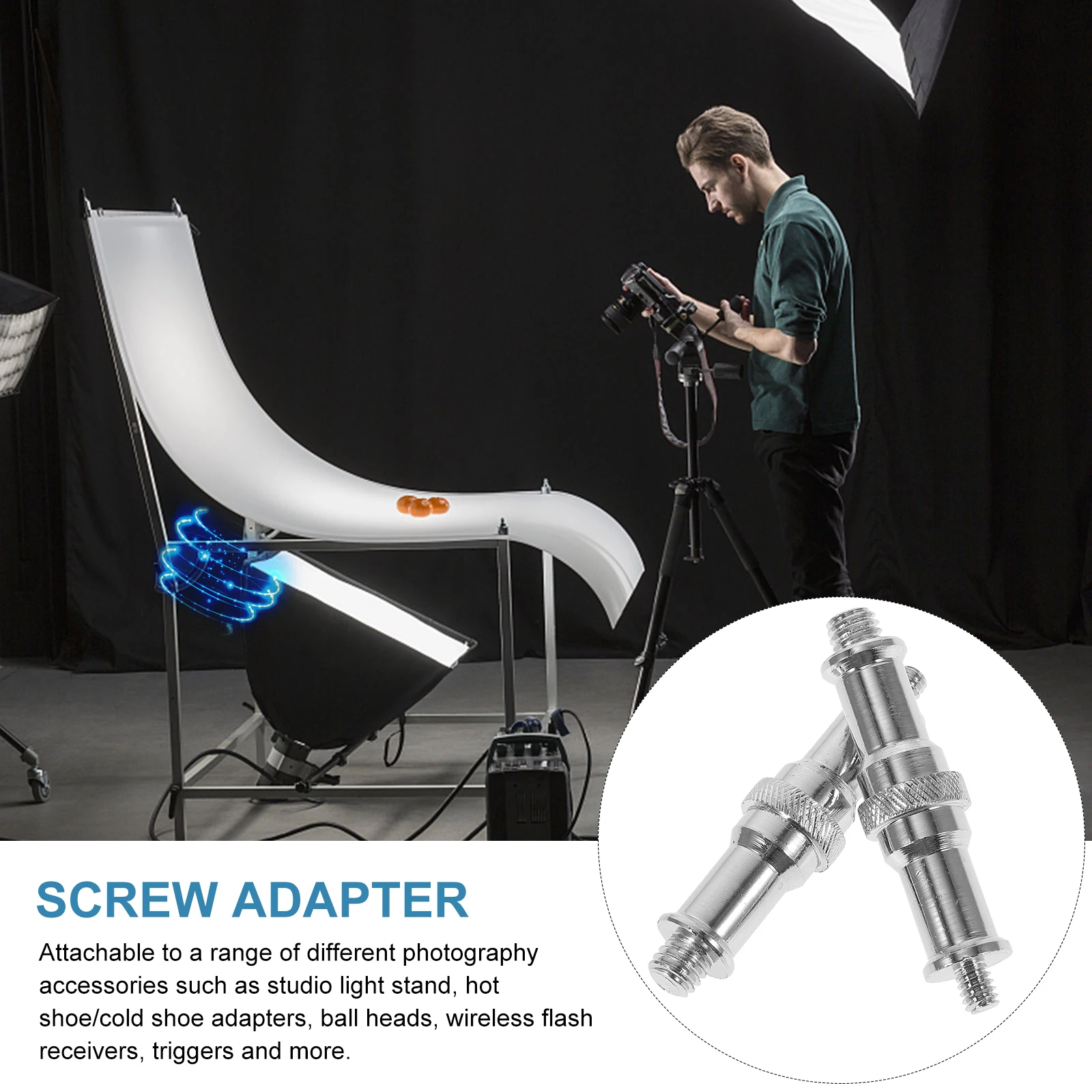 Threaded Screw Adapter Spigot Spigot Screw Light Stand Screw Flash Light Stand Screw
Threaded Screw Adapter Spigot Spigot Screw Light Stand Screw Flash Light Stand Screw