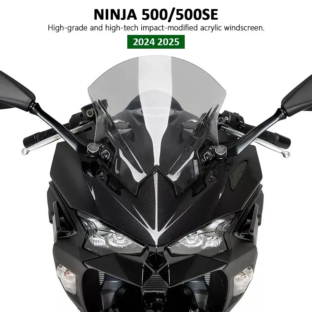 Лобовое стекло мотоцикла, дефлекторы лобового стекла для Kawasaki Ninja 500 Kawasaki Ninja 500 SE 2024-2025
Лобовое стекло мотоцикла, дефлекторы лобового стекла для Kawasaki Ninja 500 Kawasaki Ninja 500 SE 2024-2025