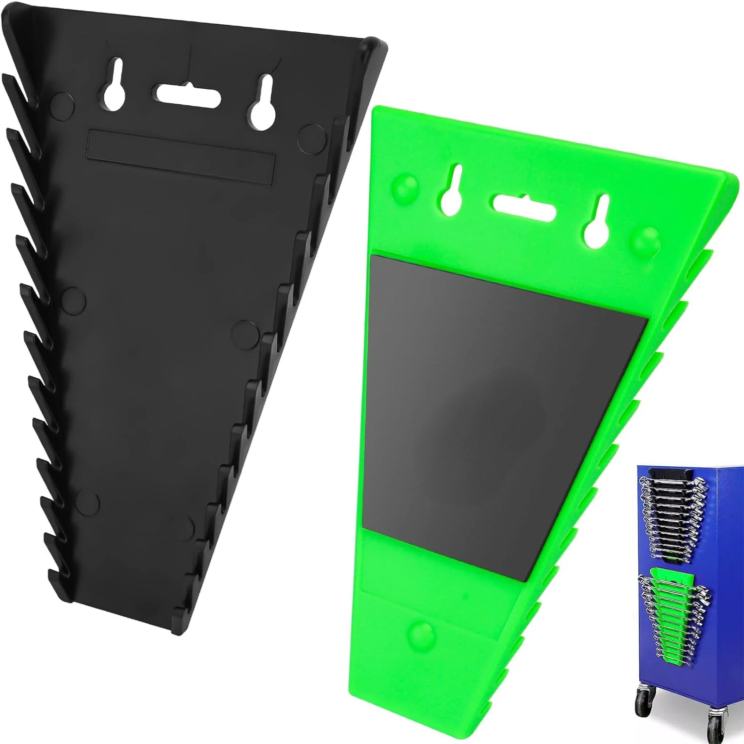 Two Durable and Strong Magnet Wrench Holders for Large and Small Tools, Organizer Set for Tool Boxes, Holds 24 Wrenches from 6-2
Two Durable and Strong Magnet Wrench Holders for Large and Small Tools, Organizer Set for Tool Boxes, Holds 24 Wrenches from 6-2