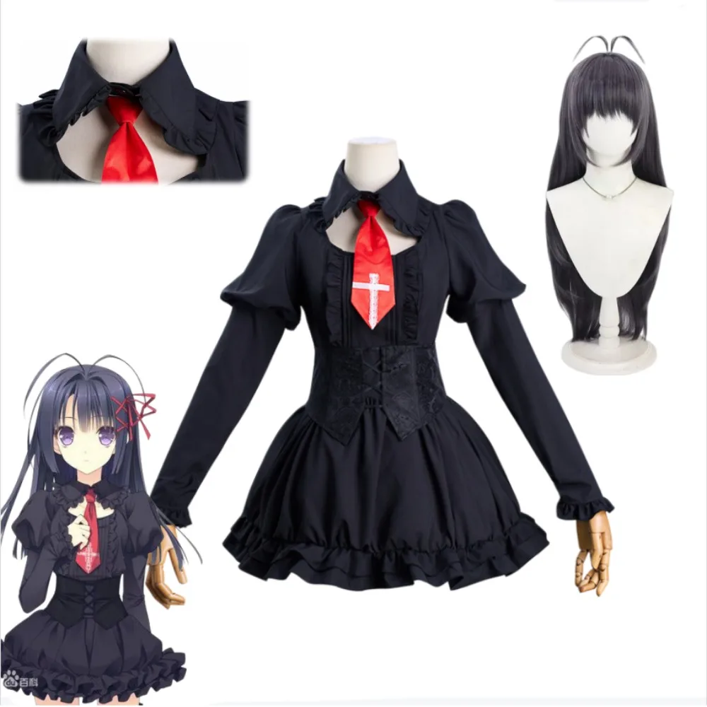 Tsuki Ni Yorisou Otome No Sahou Ohkura Risona Cosplay Full Set Black Lolita Dress Anime Visual Novel Halloween Comic Con Outfit
Tsuki Ni Yorisou Otome No Sahou Ohkura Risona Cosplay Full Set Black Lolita Dress Anime Visual Novel Halloween Comic Con Outfit