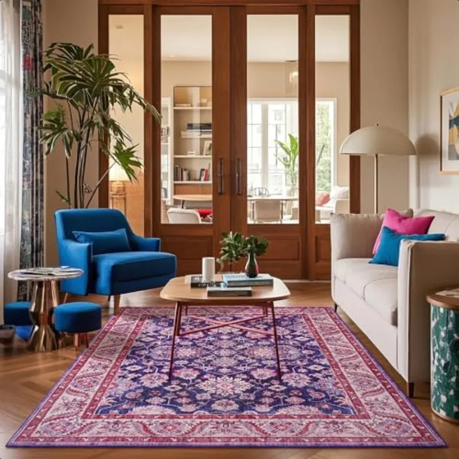 Area Rugs for Living Room 4x6 Washable Rugs for Bedroom NonSlip Retro Floral Carpet for Girls's Beside Dorm Entryway Office Kit
Area Rugs for Living Room 4x6 Washable Rugs for Bedroom NonSlip Retro Floral Carpet for Girls's Beside Dorm Entryway Office Kit
