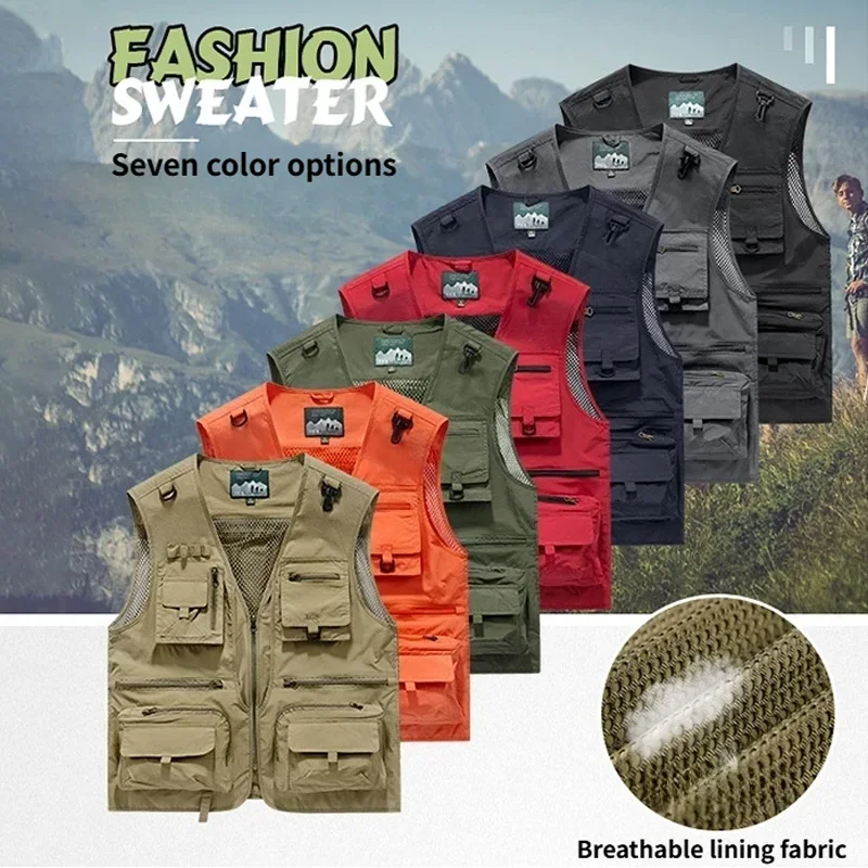 New Multi-Pocket Outdoor Vest Multifunctional Sleeveless Waistcoat Photography Fishing Hiking Camping Casual Travel Tank Top
New Multi-Pocket Outdoor Vest Multifunctional Sleeveless Waistcoat Photography Fishing Hiking Camping Casual Travel Tank Top