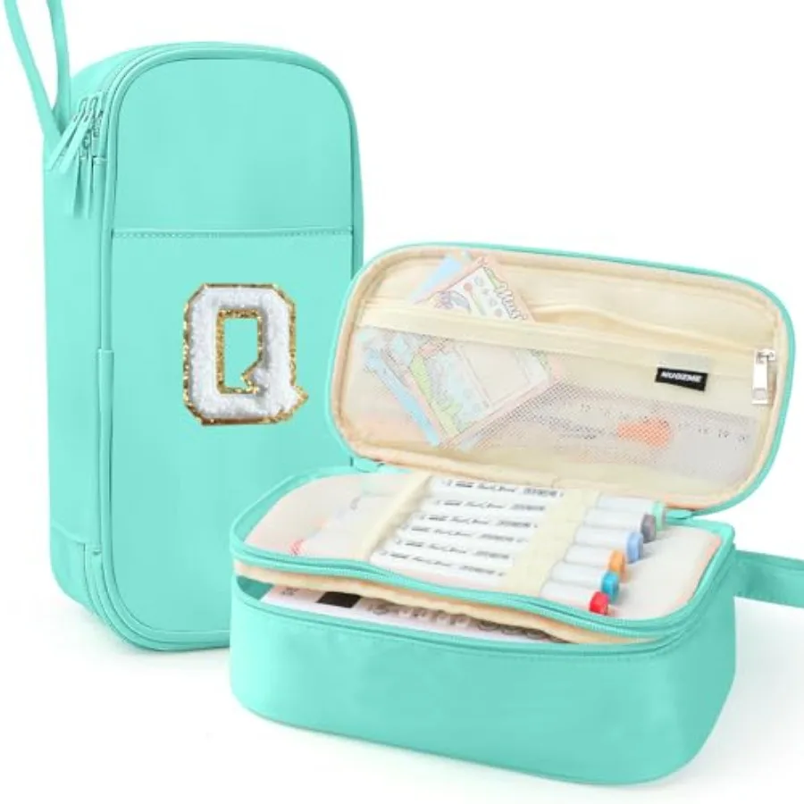 Large Pencil Case, Big Capacity Pencil Pouch, Personalized Initial Pencil Bag with smooth zipper, Multiple Pockets, Cute Aesthe
Large Pencil Case, Big Capacity Pencil Pouch, Personalized Initial Pencil Bag with smooth zipper, Multiple Pockets, Cute Aesthe
