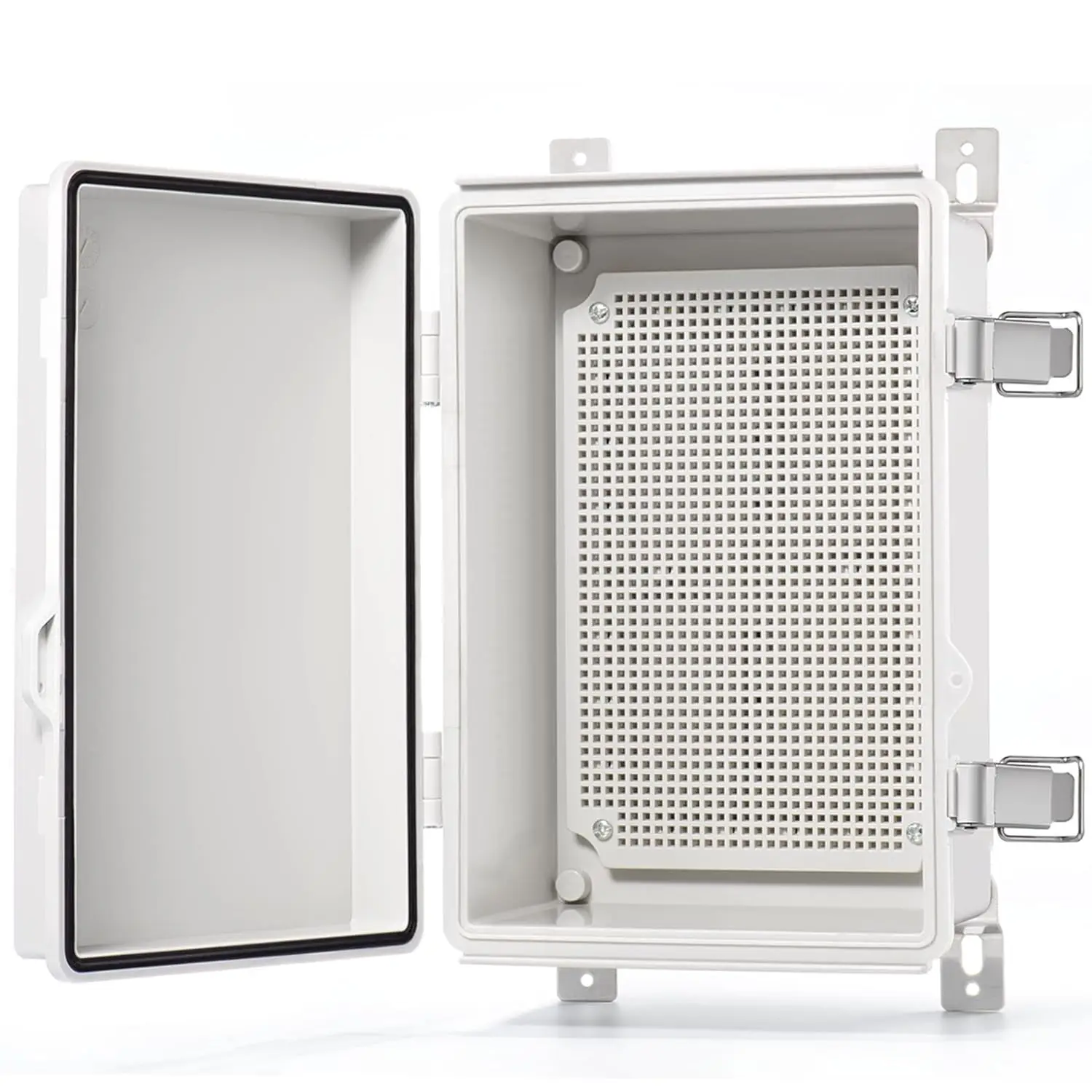 Waterproof Electrical Junction Box IP67 ABS Plastic Enclosure 11.4x7.5x5.5in Grey Hinged Cover for Outdoor Electric Projects
Waterproof Electrical Junction Box IP67 ABS Plastic Enclosure 11.4x7.5x5.5in Grey Hinged Cover for Outdoor Electric Projects