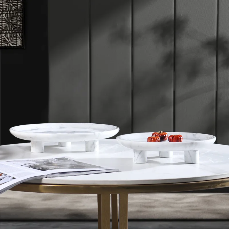 PYJ European natural marble round household living room coffee table desktop dried fruit snack plate-2pcs
PYJ European natural marble round household living room coffee table desktop dried fruit snack plate-2pcs