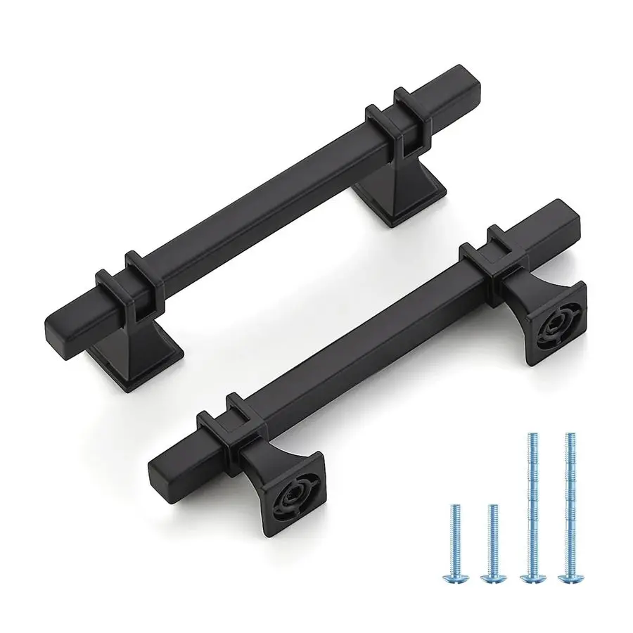 Pack 33 4 inch BlackCabinet Handles Square ZincAlloy Pulls for Kitchen Dresser Closet and Bathroom Cabinets Hardware
Pack 33 4 inch BlackCabinet Handles Square ZincAlloy Pulls for Kitchen Dresser Closet and Bathroom Cabinets Hardware