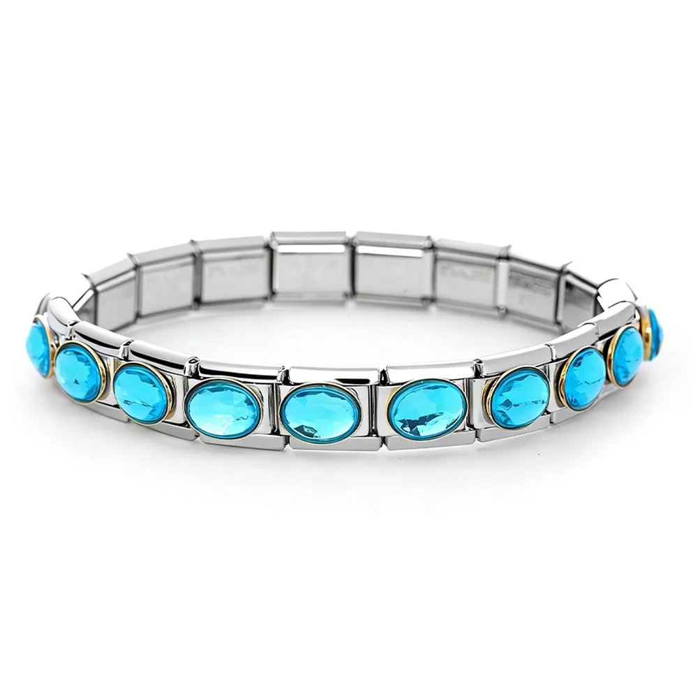 Big Blue Black Red Zircon Silver Color Charm Italian Stainless Steel Bracelet 18pcs Pack Woman Men Jewelry Set Watch Strap Chain
Big Blue Black Red Zircon Silver Color Charm Italian Stainless Steel Bracelet 18pcs Pack Woman Men Jewelry Set Watch Strap Chain