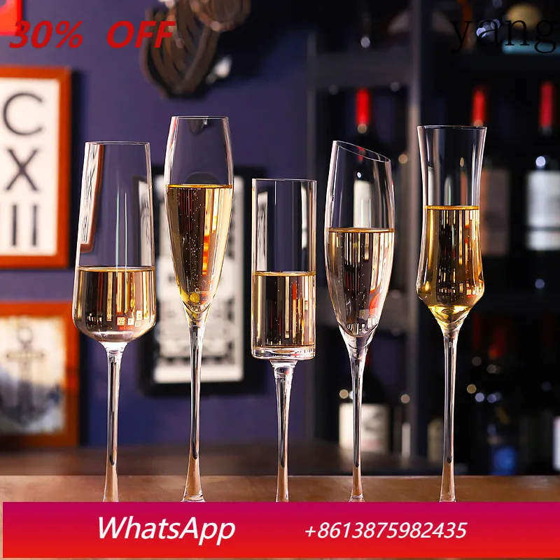 YJQ Crystal Glass Tall Champagne Glass Set Household Creative Pair Wine Sparkling Wine Glass
YJQ Crystal Glass Tall Champagne Glass Set Household Creative Pair Wine Sparkling Wine Glass
