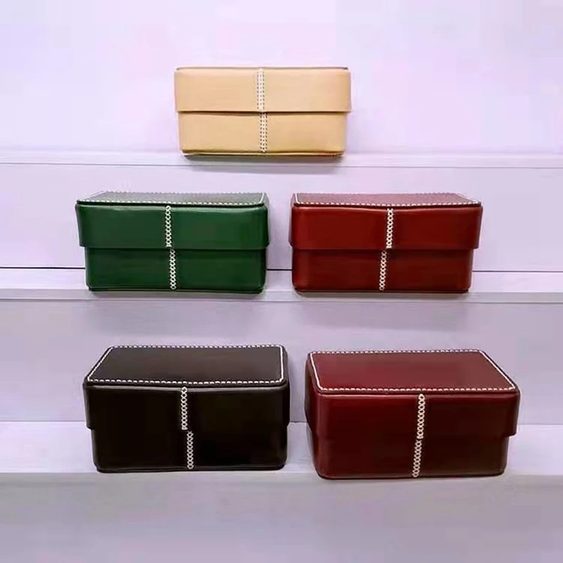 Hand-stitched top-grain cowhide leather box Vintage-style desktop organizer Vegetable-tanned genuine leather jewelry box
Hand-stitched top-grain cowhide leather box Vintage-style desktop organizer Vegetable-tanned genuine leather jewelry box