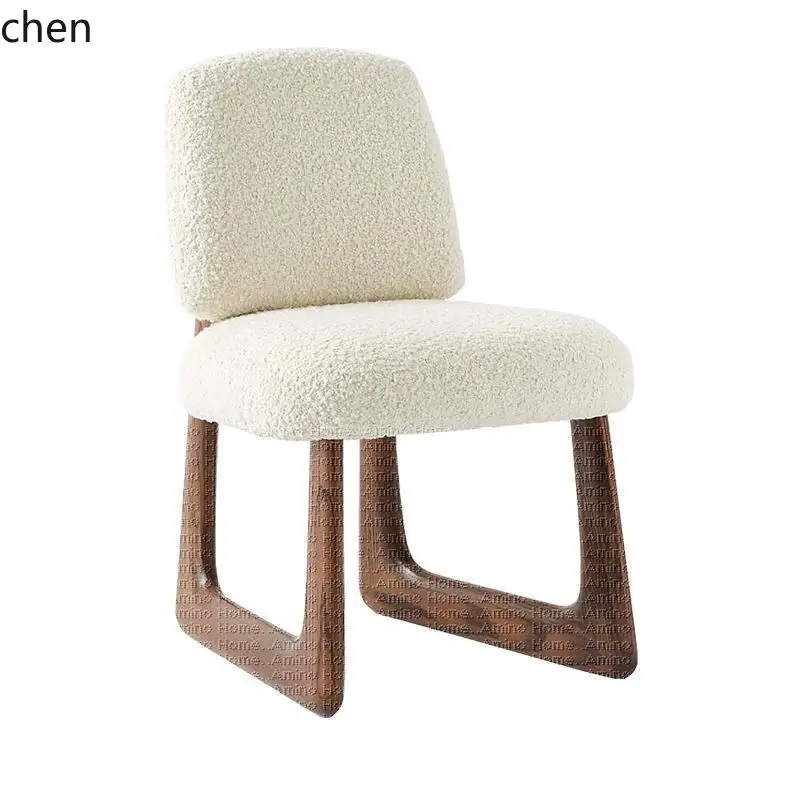 Bedroom Makeup Chair Dressing Table Dressing Lamb Wool Dining Chair Study Wabi-Sabi Style Chair
Bedroom Makeup Chair Dressing Table Dressing Lamb Wool Dining Chair Study Wabi-Sabi Style Chair