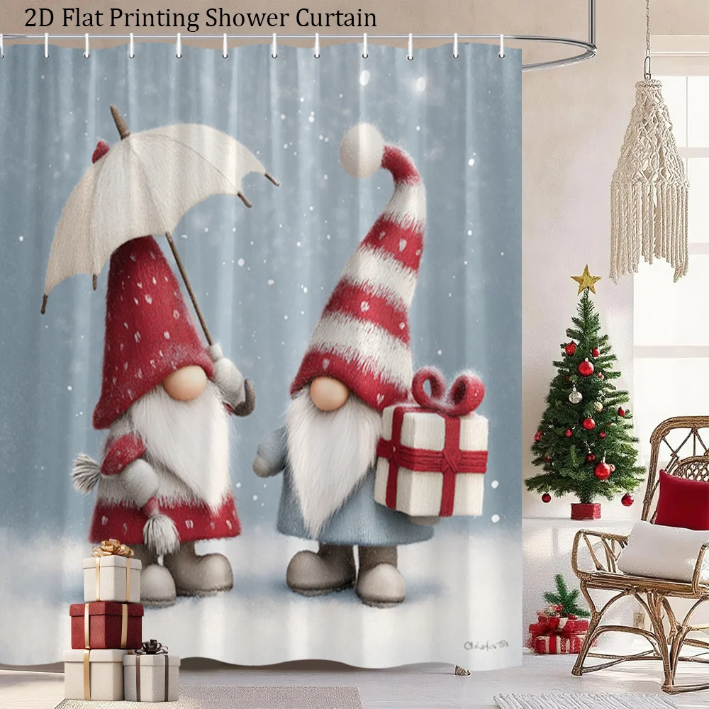 "Christmas Gnomes Shower Curtain - Festive Winter Design with Gifts & Umbrella | Waterproof Bathroom Decor for Holiday Season"
"Christmas Gnomes Shower Curtain - Festive Winter Design with Gifts & Umbrella | Waterproof Bathroom Decor for Holiday Season"