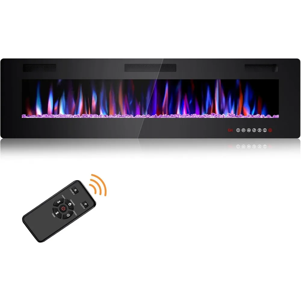 Electric Fireplace Inserts, in-Wall Recessed and Wall Mounted 750/1500W Fireplace Heater, Touch Screen,Remote Control with Timer
Electric Fireplace Inserts, in-Wall Recessed and Wall Mounted 750/1500W Fireplace Heater, Touch Screen,Remote Control with Timer
