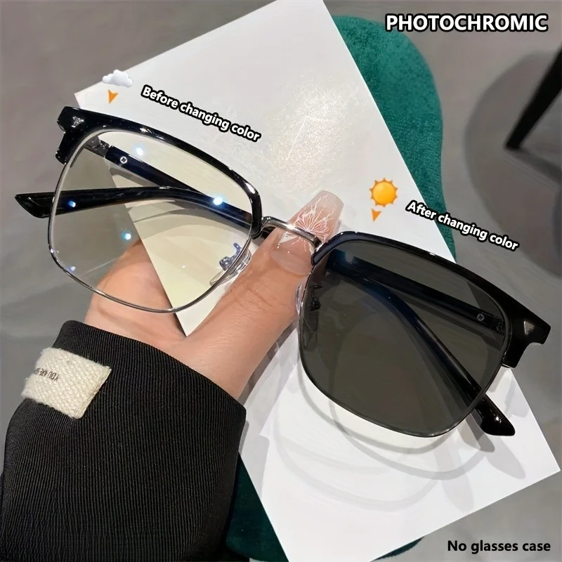 Classic retro photochromic eyebrow line frame for both men and women, UV resistant lenses suitable for daily wear
Classic retro photochromic eyebrow line frame for both men and women, UV resistant lenses suitable for daily wear