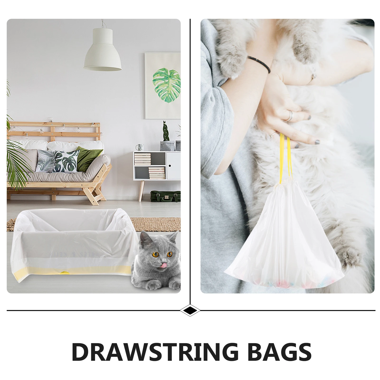 7 Pcs Thickened Plastic Cat Litter Bags Drawstring Waterproof Durable Leak Proof Easy Cleanup Garbage Bags for Pets
7 Pcs Thickened Plastic Cat Litter Bags Drawstring Waterproof Durable Leak Proof Easy Cleanup Garbage Bags for Pets