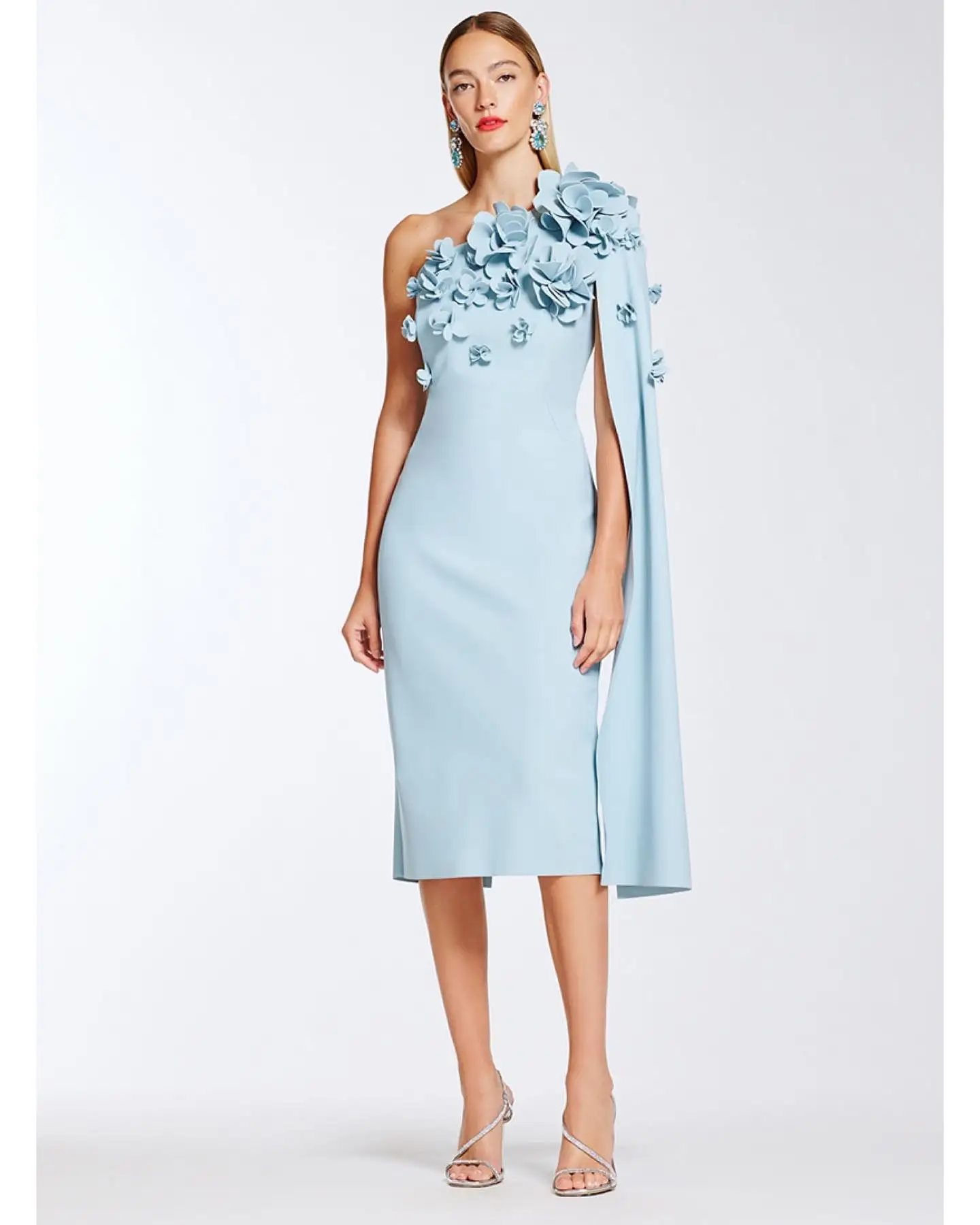 Customized Classic One Shoulder Long Sleeves Evening Dresses Azure Jersey Party Dress Modern Style Back Slit Prom Gow
Customized Classic One Shoulder Long Sleeves Evening Dresses Azure Jersey Party Dress Modern Style Back Slit Prom Gow
