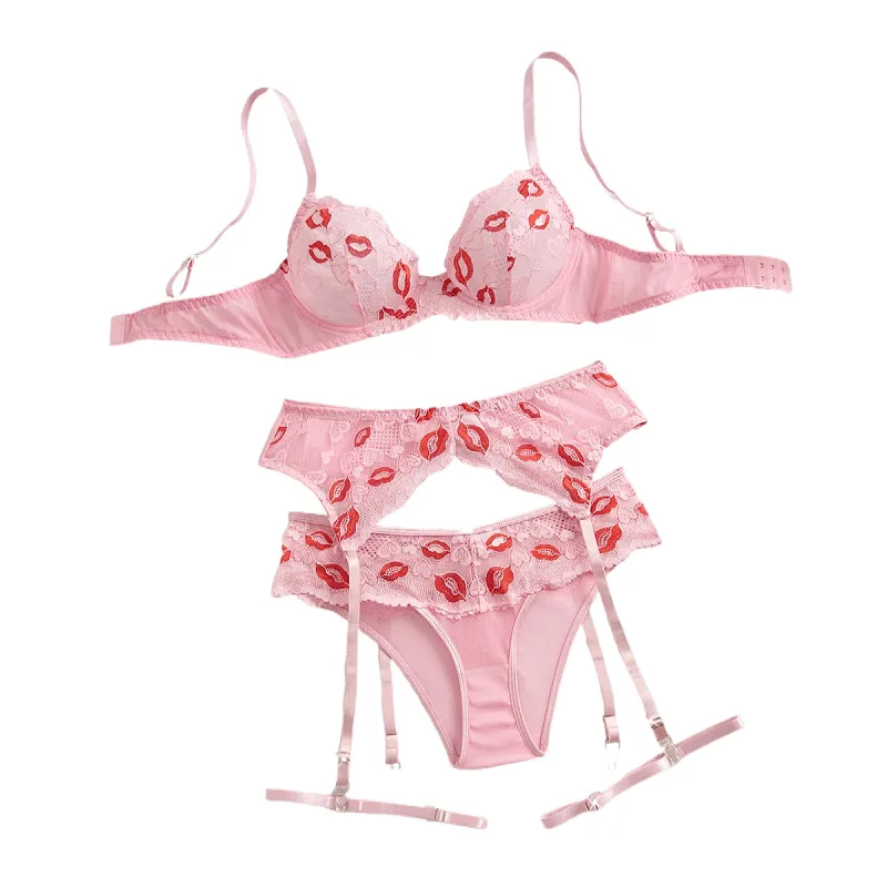 Hot Lip Print Bra & Panty Set, Push-Up Lingerie Collection
Hot Lip Print Bra & Panty Set, Push-Up Lingerie Collection
