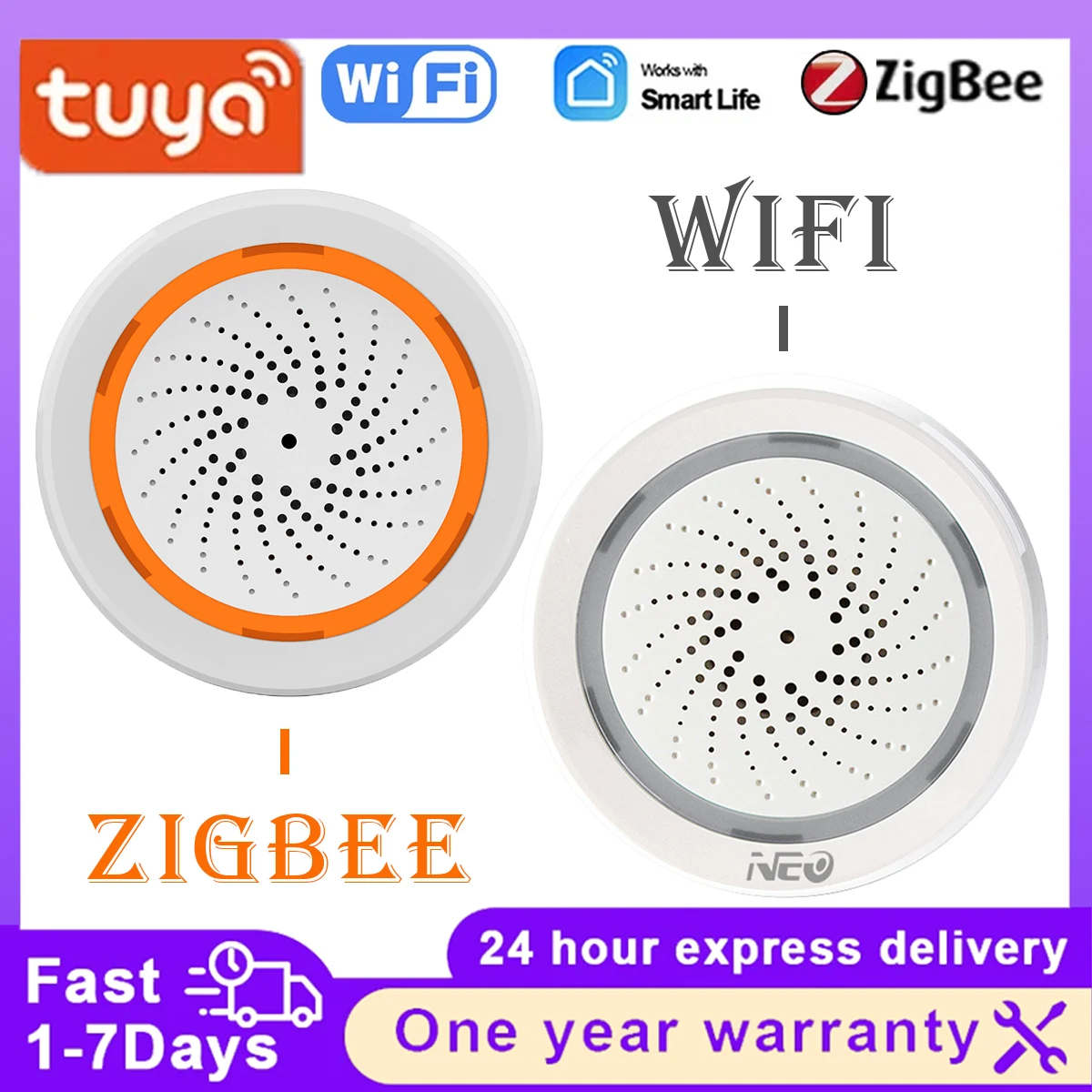 NEO Tuya Zigbee или Wi-Fi USB-сирена, датчик сигнализации, звуковой датчик света, встроенный пульт дистанционного управления 90 дБ, детектор защиты дома
NEO Tuya Zigbee или Wi-Fi USB-сирена, датчик сигнализации, звуковой датчик света, встроенный пульт дистанционного управления 90 дБ, детектор защиты дома