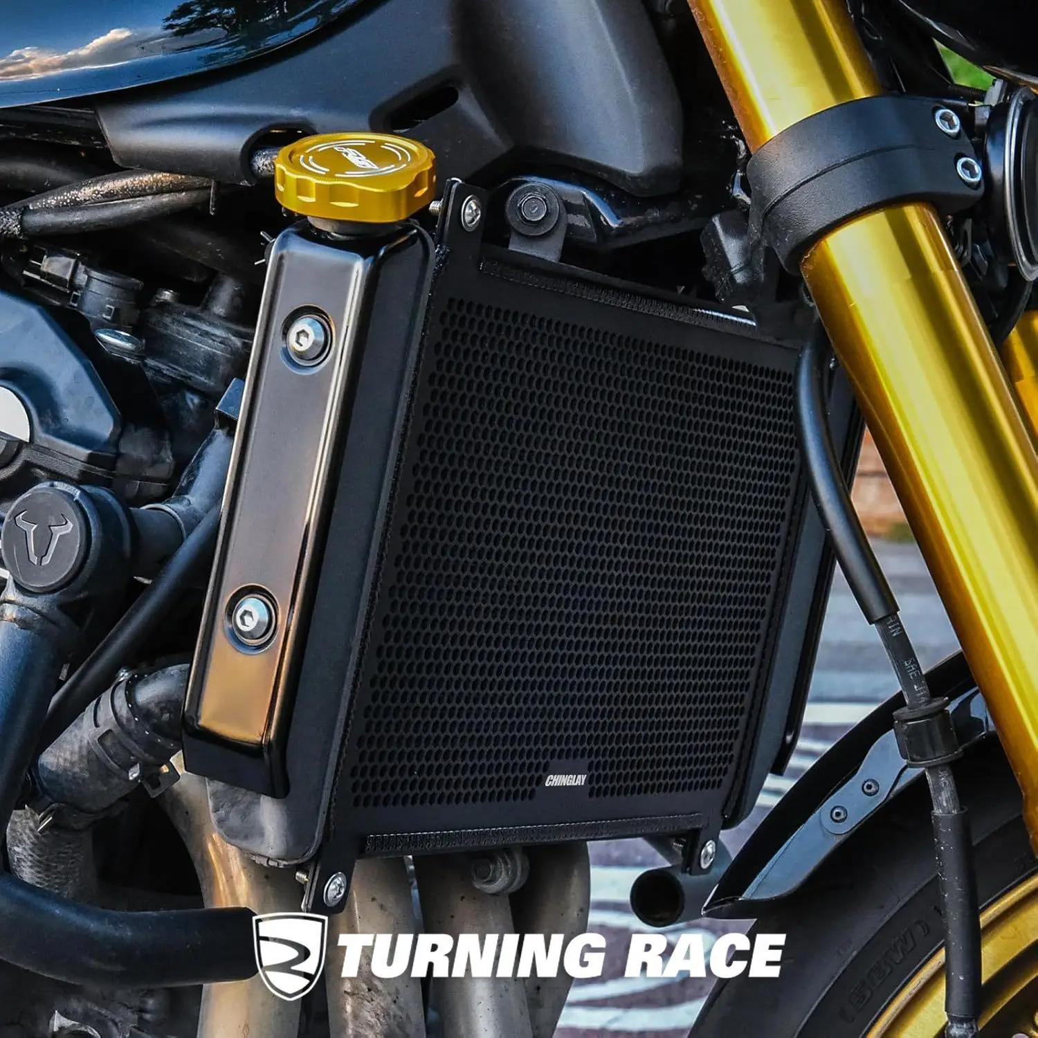 CHINGLAY Radiator Guard for Kawasaki Z900RS / Z900RS CAFE 2021-2025, Aluminum Alloy Mesh Protector Accessories 
CHINGLAY Radiator Guard for Kawasaki Z900RS / Z900RS CAFE 2021-2025, Aluminum Alloy Mesh Protector Accessories