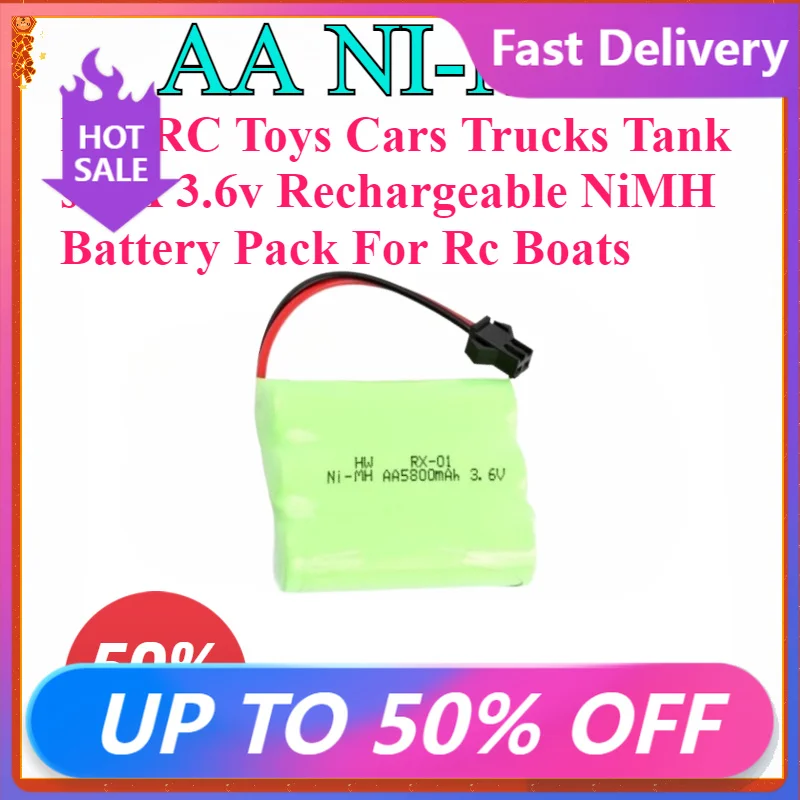3.6V 5800mah Ni-MH Battery SM-Plug For RC Toys Cars Trucks Tanks AA 3.6v Rechargeable NiMH Battery Pack For Rc Boats
3.6V 5800mah Ni-MH Battery SM-Plug For RC Toys Cars Trucks Tanks AA 3.6v Rechargeable NiMH Battery Pack For Rc Boats