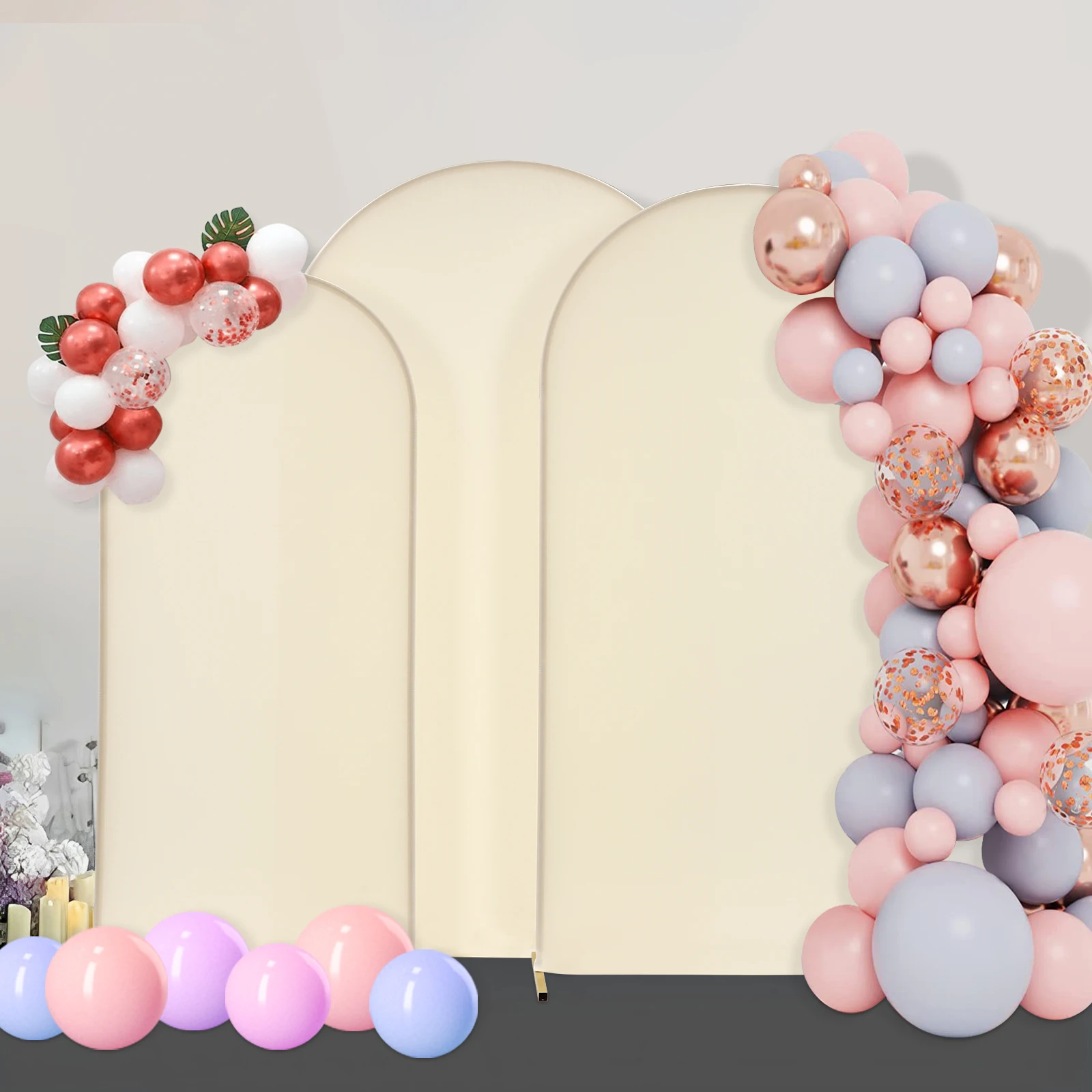 3-Piece Gold Wedding Arch Stand Set + Beige Covers, 19mm Steel Pipes, 11-17.64lbs Load—Tool-Free Assembly for Weddings/Parties
3-Piece Gold Wedding Arch Stand Set + Beige Covers, 19mm Steel Pipes, 11-17.64lbs Load—Tool-Free Assembly for Weddings/Parties