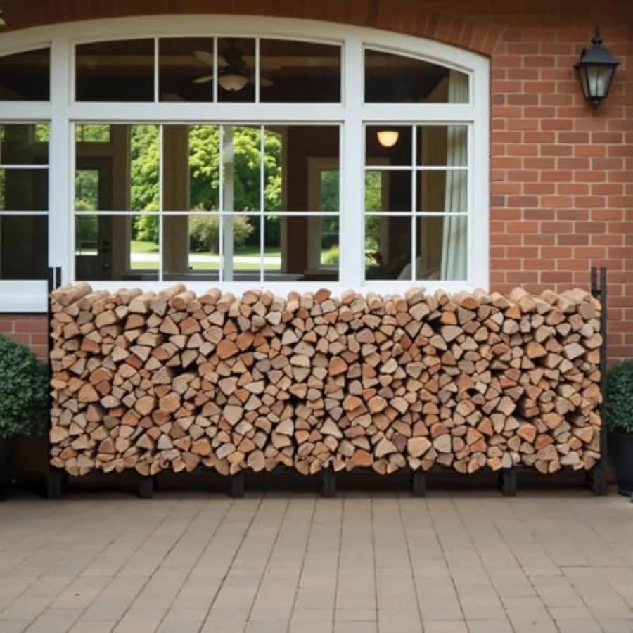 8FT Heavy Duty Outdoor Firewood Rack with Sturdy Log Stacker Stand for Wood Storage Versatile Firewood Holder Suitable for Indo
8FT Heavy Duty Outdoor Firewood Rack with Sturdy Log Stacker Stand for Wood Storage Versatile Firewood Holder Suitable for Indo