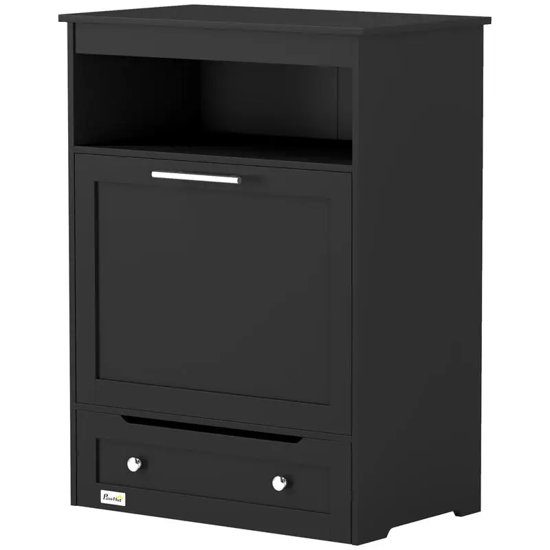 PawHut Pet Feeder Station Storage Cabinet, Dog Food Storage Container with Dog Raised Bowls, Watering Supplies, Black
PawHut Pet Feeder Station Storage Cabinet, Dog Food Storage Container with Dog Raised Bowls, Watering Supplies, Black