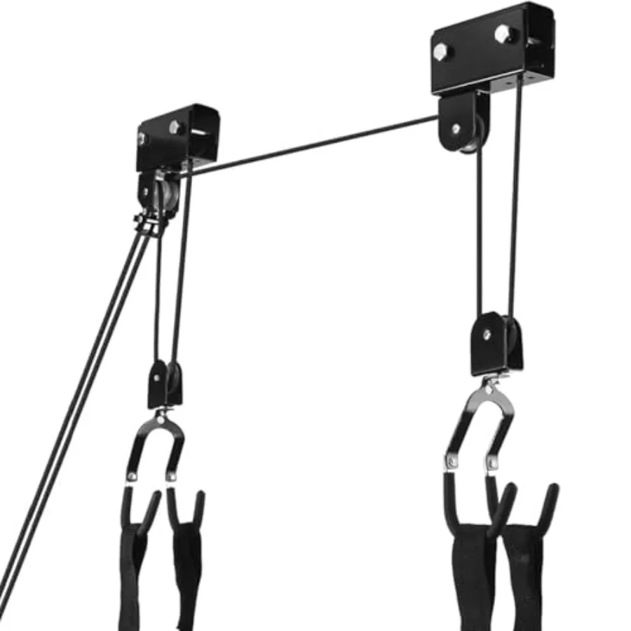 Kayak Hoist Lift Garage Storage with 125lb Capacity Overhead Pulley System for Kayak, Canoe, Bike, Ladder, Paddleboard, Black
Kayak Hoist Lift Garage Storage with 125lb Capacity Overhead Pulley System for Kayak, Canoe, Bike, Ladder, Paddleboard, Black