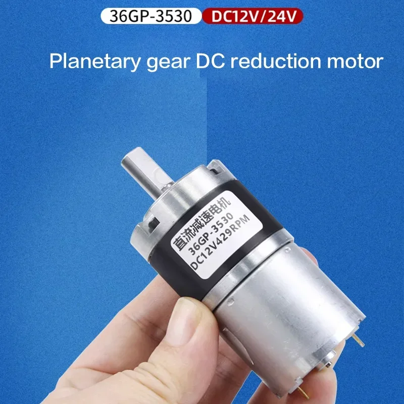 36mm Planetary Gear Motor 12V/24V High Torque 55KG 3530 Miniature DC Reduction Motor for Robotics Smart Home DIY
36mm Planetary Gear Motor 12V/24V High Torque 55KG 3530 Miniature DC Reduction Motor for Robotics Smart Home DIY