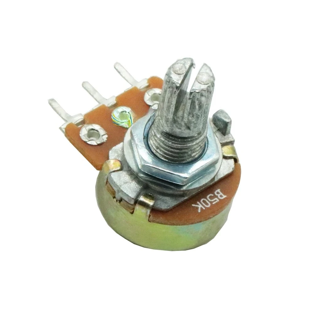 5 pieces. 50K Ohm 3PIN 3 pin 3 Terminal Linear Cone rotary potentiometer 50KB B50K pot
5 pieces. 50K Ohm 3PIN 3 pin 3 Terminal Linear Cone rotary potentiometer 50KB B50K pot