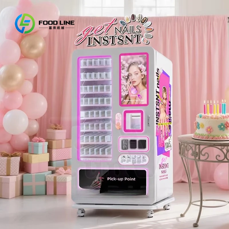 Press on Nail Vending Machine Custom Pink for Nail Art Items Supermarket Beauty Cosmetics Credit Card Coin QR Code Payment
Press on Nail Vending Machine Custom Pink for Nail Art Items Supermarket Beauty Cosmetics Credit Card Coin QR Code Payment