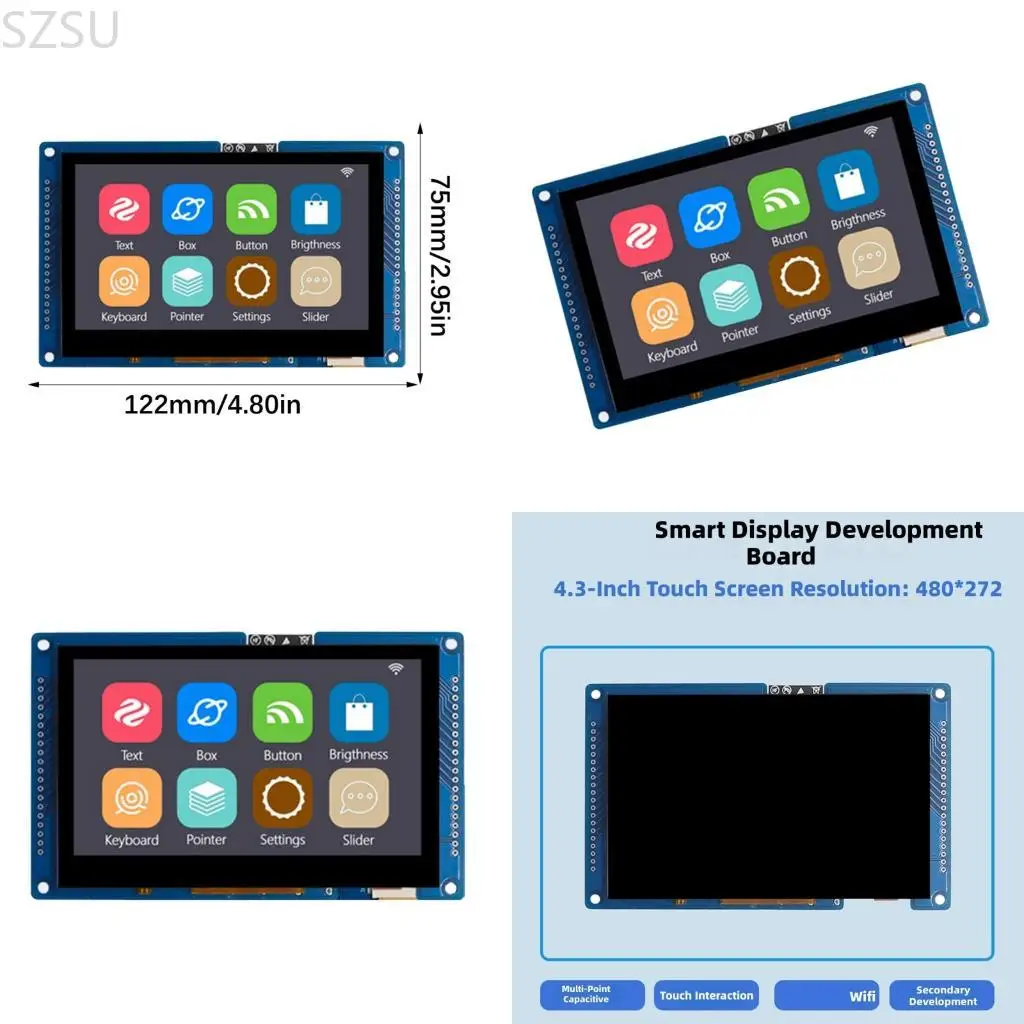 SZSU Development Board Features 4.3Inch Capacitive Screen Touchable LVGL Support and GPIO for Wide Applications
SZSU Development Board Features 4.3Inch Capacitive Screen Touchable LVGL Support and GPIO for Wide Applications