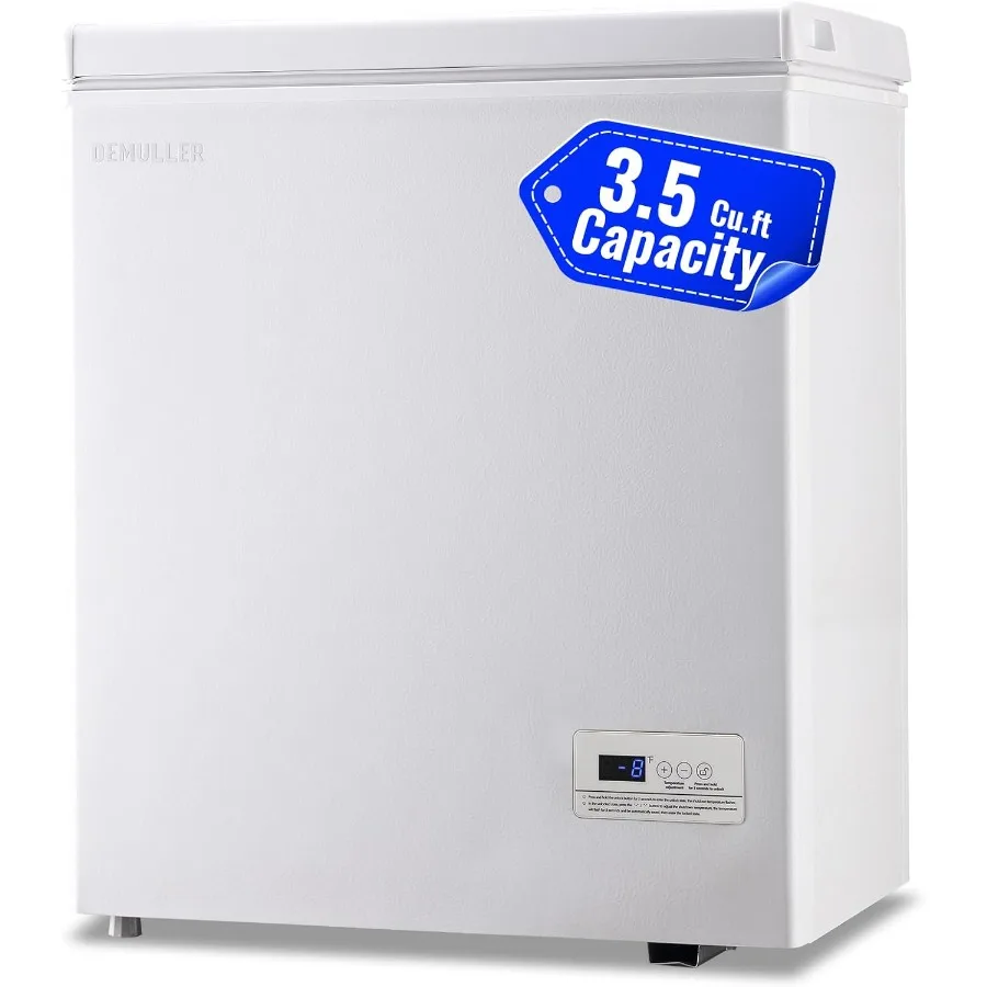 3.5 Cu.ft Chest Freezer with Electronic Panel Accurate Temperature Display to 1 White Deep Freezing Machine with 2 Removable Ba
3.5 Cu.ft Chest Freezer with Electronic Panel Accurate Temperature Display to 1 White Deep Freezing Machine with 2 Removable Ba