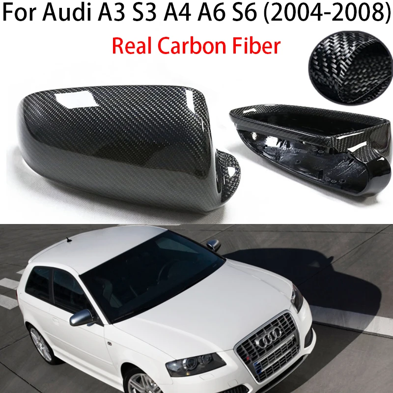 For Audi B7 A3 S3 A4 A6 S6 2004-2008 Real Carbon Fiber Car Side Side Rearview Mirror Cover Cap Replacement Add On styles
For Audi B7 A3 S3 A4 A6 S6 2004-2008 Real Carbon Fiber Car Side Side Rearview Mirror Cover Cap Replacement Add On styles